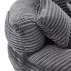 Sitzsack-Sofa für Erwachsene und Kinder, übergroßer Cord-Sitzsack mit 3 Kissen und Armlehne für Wohnzimmer oder Schlafzimmer