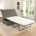 Klappbares Schlafsofa, 49,6-Zoll-Hocker mit klappbarem Schlafsofa, umwandelbarer Schlafhocker mit Memoryschaum-Matratze und getuftetem Design