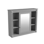 36-Zoll moderner Waschtischunterschrank mit Aufsatzwaschbecken und Spiegelschrank, 2 Türen und 2 Schubladen