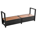 Spa-Umrandung, Spa-Gestell, viereckiges Outdoor-Lounge-Set aus Polyrattan