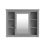 36-Zoll moderner Waschtischunterschrank mit Aufsatzwaschbecken und Spiegelschrank, 2 Türen und 2 Schubladen