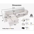 Modulares Cord-Sofaelement von Dyonery mit abnehmbaren, waschbaren Bezügen