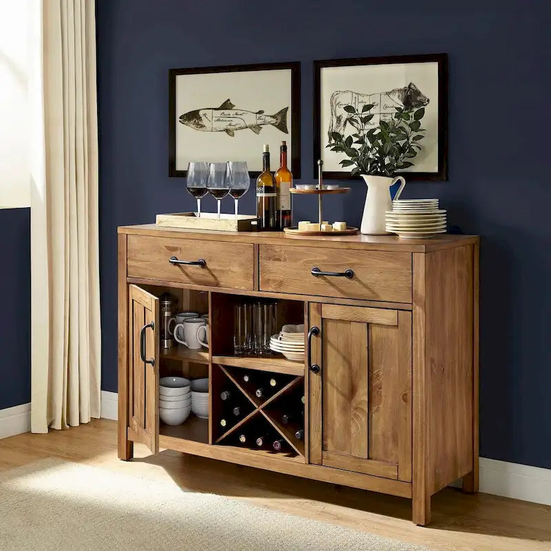 Crosley Roots Buffet mit natürlicher Oberfläche – 52 W x 18 T x 36 H
