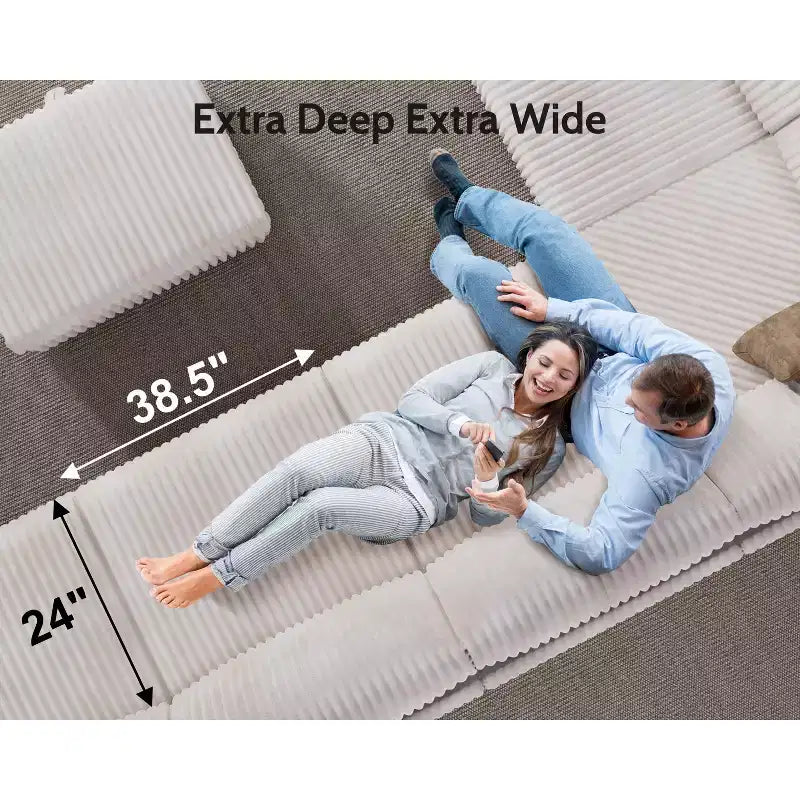 Modulares Cord-Sofaelement von Dyonery mit abnehmbaren, waschbaren Bezügen