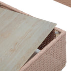Ensemble de canapé modulaire d’extérieur rembourré en osier et acier, 7 pièces