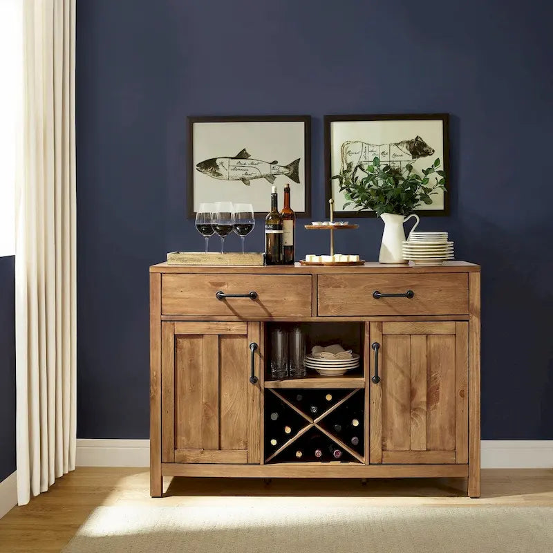 Crosley Roots Buffet mit natürlicher Oberfläche – 52 W x 18 T x 36 H