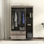 Guarda-roupa com 3 portas e 2 gavetas