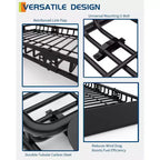 Global Heavy Duty Roof Rack Cargo Basket  Steel Construction, 200 lbs Capacity, Large Luggage Carrier for SUVs, Cars, Trucks