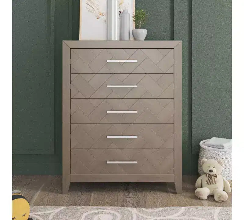 Dětská postýlka, dvojitá komoda a truhla Child Craft Kieran, 3dílná sestava do dětského pokoje, obsahuje postýlku s možností přestavby 4 v 1, komodu a truhlu