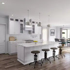 Armário de cozinha de parede cego HOMLUX Shaker branco, fácil de montar em sistema DIY