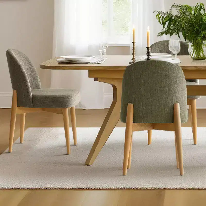 Ensemble de salle à manger de 7 pièces, table à tréteaux extensible de 78 à 96 po avec chaises rembourrées et pieds en bois massif – Panipeachy