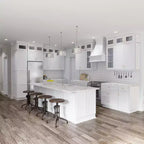 Armário de cozinha de parede cego HOMLUX Shaker branco, fácil de montar em sistema DIY