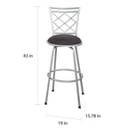 Sgabelli girevoli Alyssa ad altezza regolabile Simple Living (set di 3)