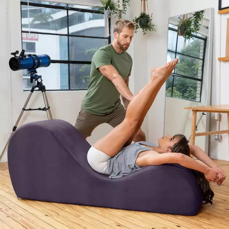Elegantní lenoška Avana na jógu - vyrobeno v USA - skvělá na protahování, relaxaci, cvičení a další aktivity, 60D x 18W x 26H palců, světle šedá