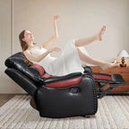 Fauteuil inclinable grand format en similicuir, design américain, pour le salon