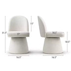 Ensemble de 6 chaises de salle à manger modernes pivotantes à 360°, sans accoudoirs, avec piètement de style piédestal, chaises d’appoint élégantes pour la cuisine, la salle à manger ou le bureau -Panipeachy