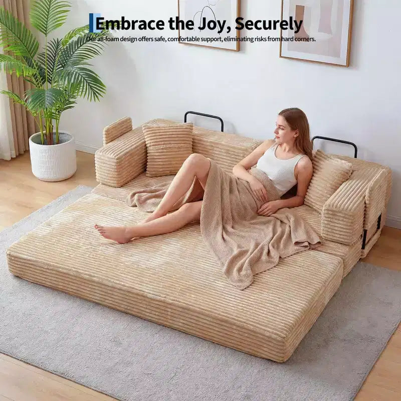80.7 5-in-1 umwandelbares Schlafsofa ??Cord, 1200 lbs, keine Montage