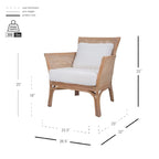 Poltrona decorativa in rattan Tatum