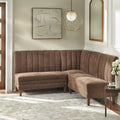 Conjunto de banqueta estofada de 3 peças Lifestorey Kerrington com costas caneladas