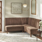Conjunto de banqueta estofada de 3 peças Lifestorey Kerrington com costas caneladas