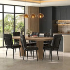 Conjunto de 2/4/6/8 cadeiras de jantar modernas, cadeiras de cozinha estofadas com almofada espessa para sala de jantar