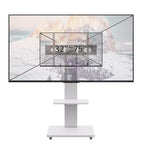 TV stolek pro televizory 32-75, mobilní TV vozík s nastavitelnou výškou, zásuvkou a kolečky do obývacího pokoje, ložnice nebo kanceláře -ModernLuxe
