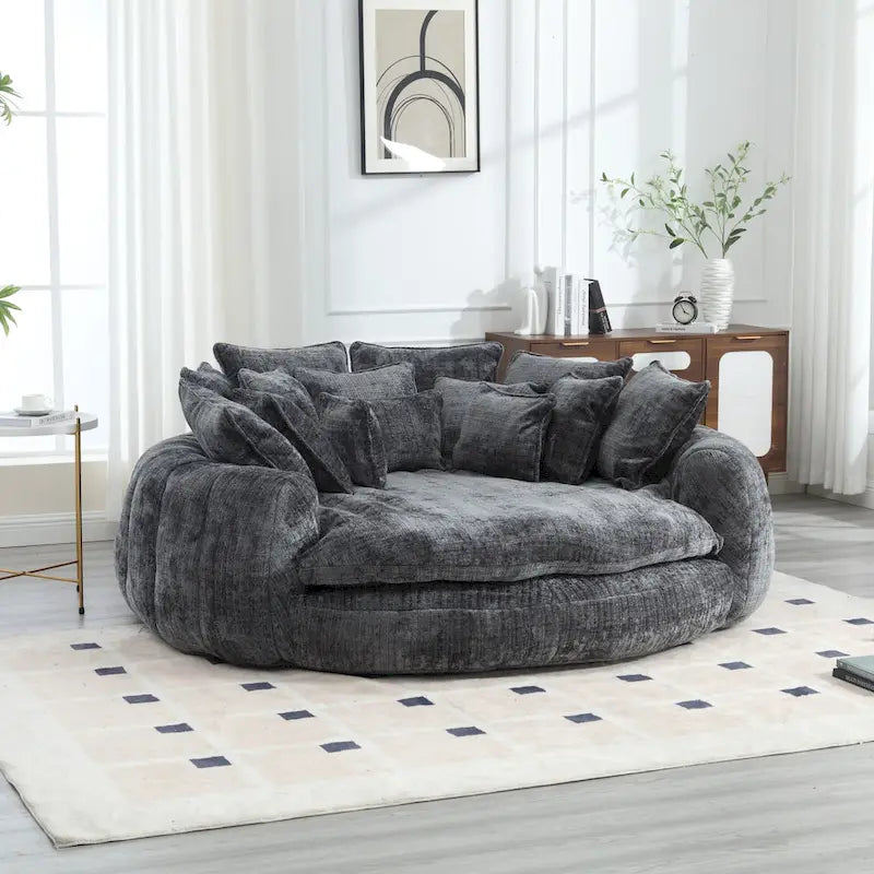 Confortável sofá-cama duplo Loaf, sofá-cama extragrande com apoios de braços
