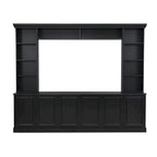 4-piece entertainment center wall unit set with bridge for TVs up to 70, TV stand W/adjustable shelves, large media console