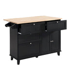 Ensemble îlot de cuisine TOPMAX avec rallonge rabattable et 2 places assises, ensemble table à manger avec étagère réglable, tiroirs et porte-serviettes
