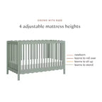 Babyletto Swell 4-in-1 umbaubares Kinderbett mit Umbausatz zum Kleinkinderbett