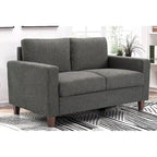 Miles modernes Zweisitzer-Sofa im Mid-Century-Stil mit wendbaren Rückenkissen, groß
