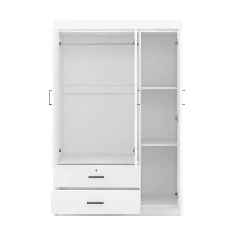 Guarda-roupa com 3 portas e 2 gavetas