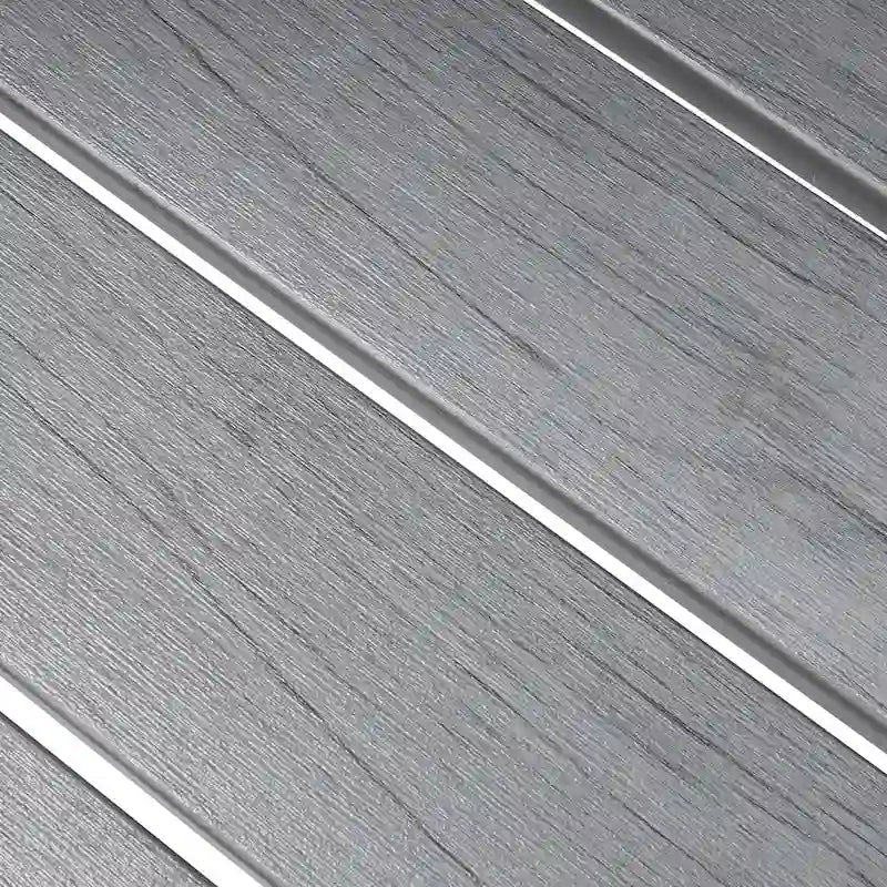 Zewnętrzny aluminiowy zestaw jadalniany na taras, 5/7 elementów, z krzesłami sztaplowanymi i rozkładanym stołem