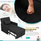 AECOJOY 3-in-1-Schlafsofa-Sessel mit Kissen und verstellbarer Rückenlehne