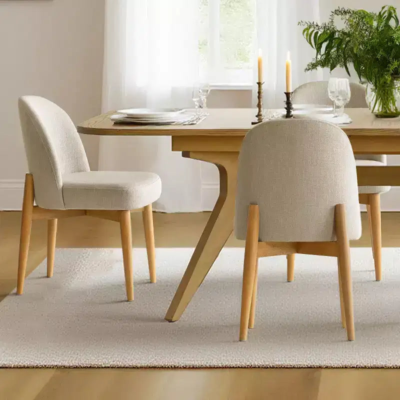 Ensemble de salle à manger de 7 pièces, table à tréteaux extensible de 78 à 96 po avec chaises rembourrées et pieds en bois massif – Panipeachy