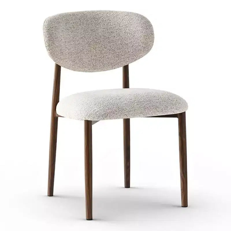 Conjunto de 4 cadeiras de jantar modernas estofadas com encosto curvo, cadeiras laterais sem braços com estrutura de ferro para sala de jantar e cozinha - Panipeachy
