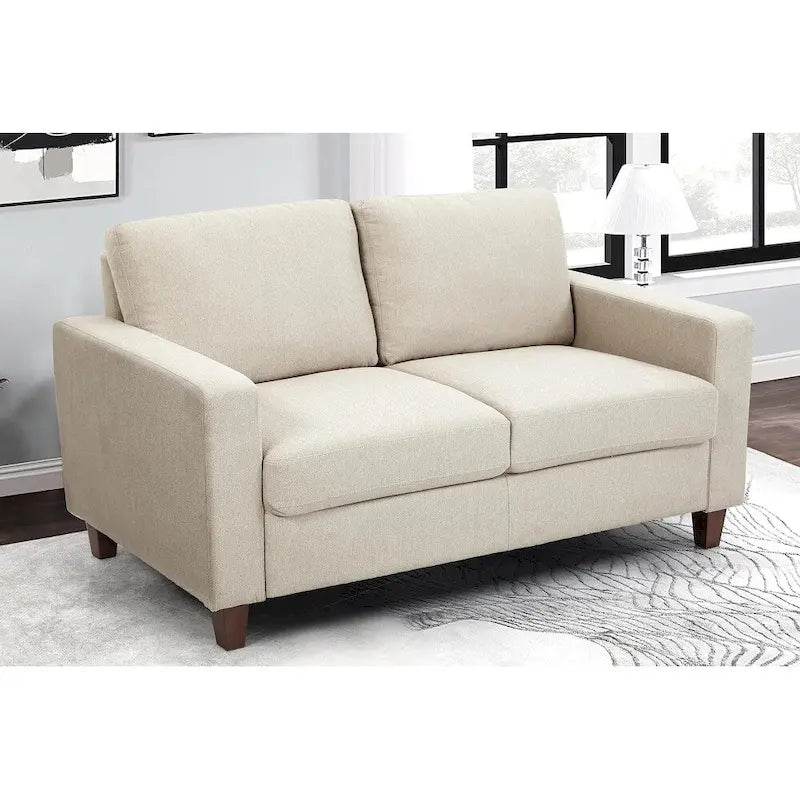 Miles modernes Zweisitzer-Sofa im Mid-Century-Stil mit wendbaren Rückenkissen, groß