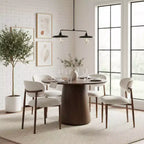 Conjunto de 4 cadeiras de jantar modernas estofadas com encosto curvo, cadeiras laterais sem braços com estrutura de ferro para sala de jantar e cozinha - Panipeachy