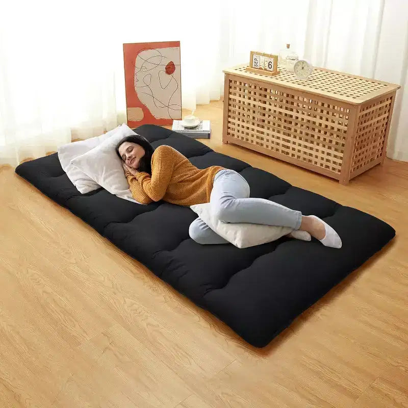 Japonská futonová matrace, skládací podložka na spaní na podlaze, tatami podložka do domácnosti, kempingová matrace