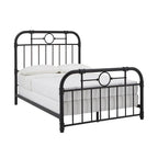 Schwarzes Metallbett