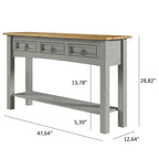 Holzkonsolentisch für den Flur mit 3 Schubladen Corona | Furniture Dash – N/A
