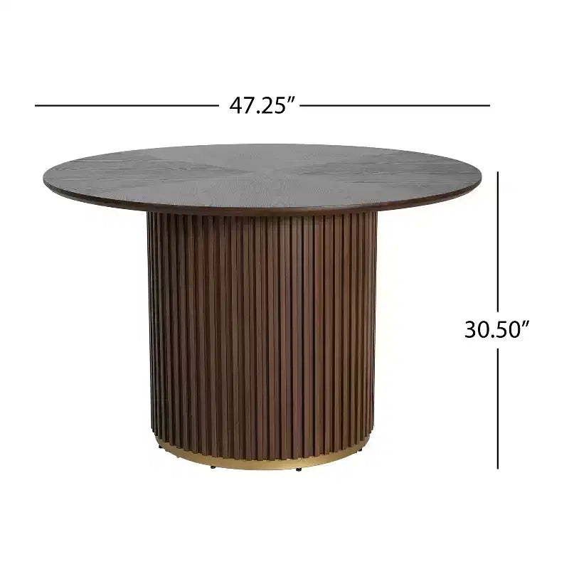 Christopher Knight Home Shankar moderne ronde eettafelset met 5 delen en stoelen met bekleding van rubberhout
