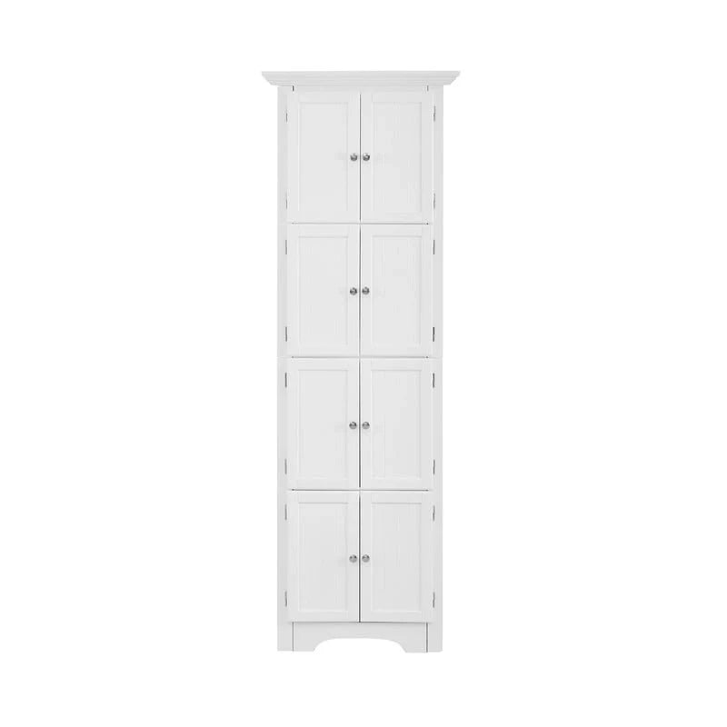 Meuble de rangement d’angle haut avec 8 portes et 4 étagères