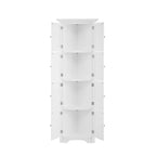 Meuble de rangement d’angle haut avec 8 portes et 4 étagères