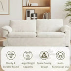 Dyonery 86 Cloud Loveseat-Sofa mit tiefer Sitzfläche und breiten Armlehnenkissen, stabilem Rahmen und atmungsaktivem ergonomischem Design