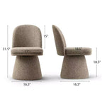 Ensemble de 6 chaises de salle à manger modernes pivotantes à 360°, sans accoudoirs, avec piètement de style piédestal, chaises d’appoint élégantes pour la cuisine, la salle à manger ou le bureau -Panipeachy