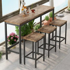 Bistrotisch-Set mit 3 Hockern