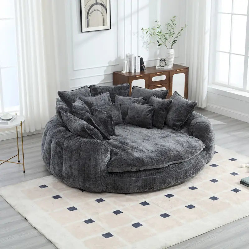 Confortável sofá-cama duplo Loaf, sofá-cama extragrande com apoios de braços