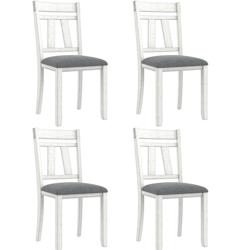 VECELO eetkamerstoelen van massief hout met zitting van linnenstof, set van 2/4/6 eetkamerstoelen