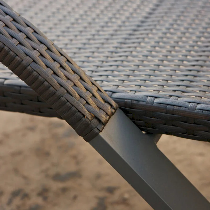 Conjunto de 4 espreguiçadeiras de alumínio para pátio exterior Deco